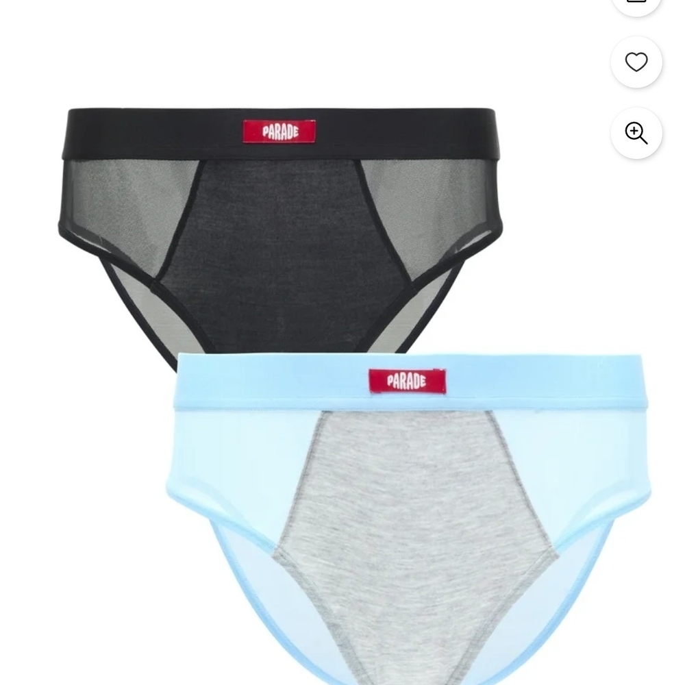 Parade Women’s Mesh Bikini Panties - Black & Light Blue